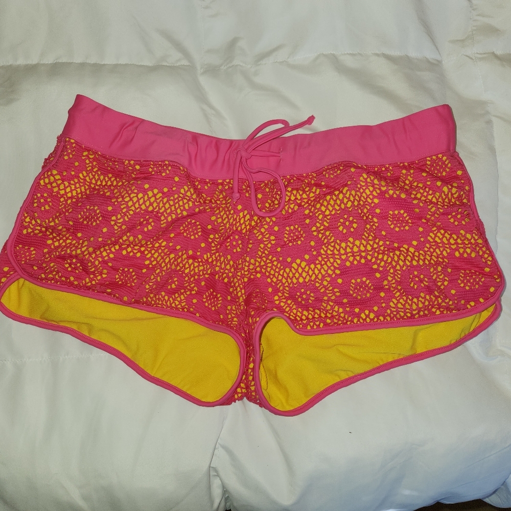 Arizona Pink Swim Cover Up Shorts